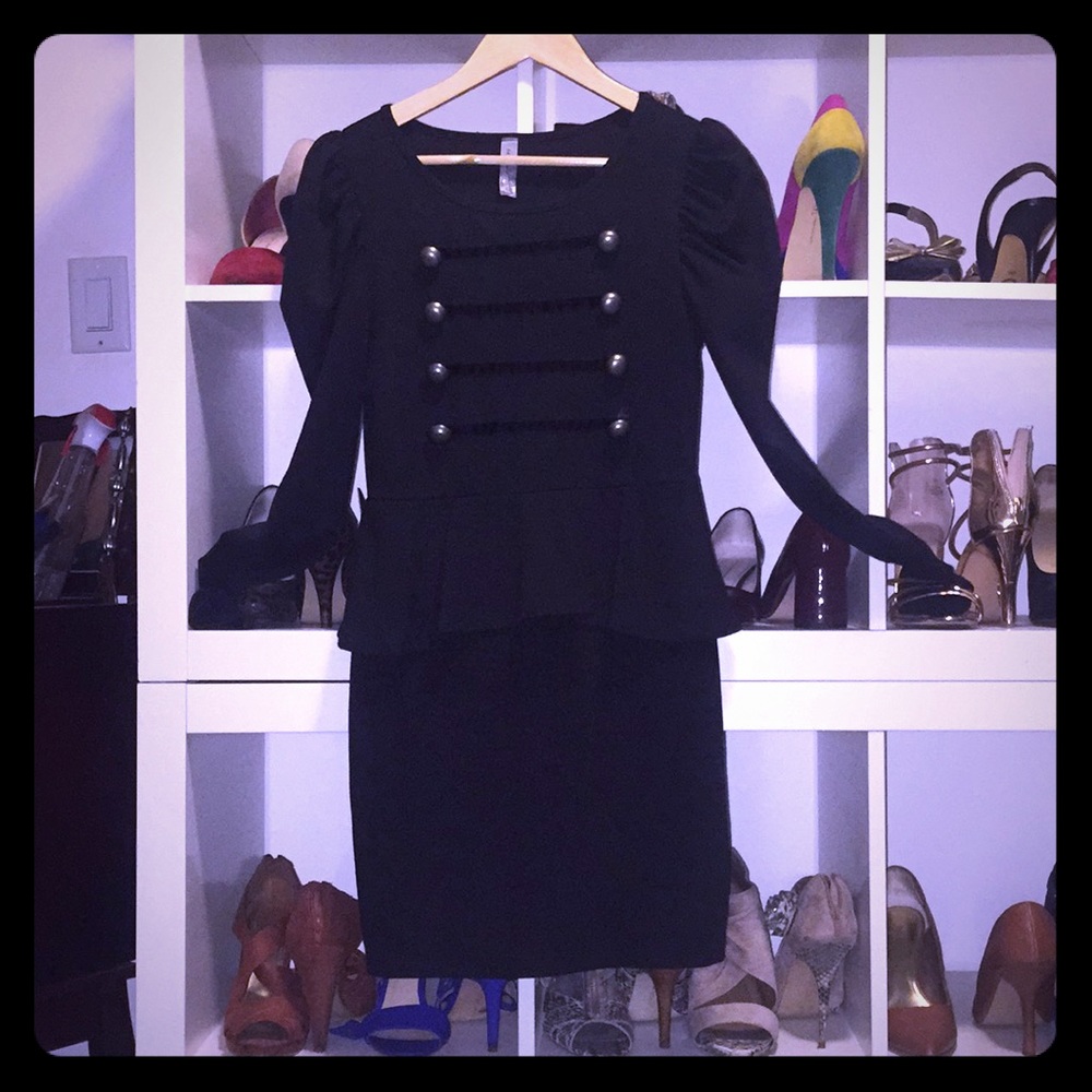 Black unique dress